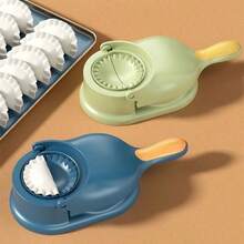 2pcs (Blue+Green) 2-In-1 Polypropylene Simple Dumpling Mold - Multicolor - View 5