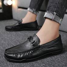 Men's Loafers Slip-On Casual Shoes Dress Shoes Versatile, Slouchy Shoes Comfortable - Black - View 5