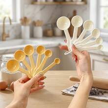 Set Sendok Takar Plastik Multifungsi 1/2/4 buah, Sendok Takar Segmen yang Dapat Ditumpuk, Sendok Takar Kopi, Garam, dan Bumbu, Cocok untuk Alat Memasak & Memanggang di Dapur dan Restoran - MultiWarna - View 2