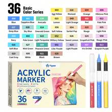 Flysea New Colorful Series 16/24/36pcs/Box Vibrant Macaron Dopamine Professional Acrylic Markers, New Free Ink System, Multiple Color Combinations Available, Newly Launched, Better Quality, Smoother Writing Experience, Designed For Professional Artists - Sets - View 8