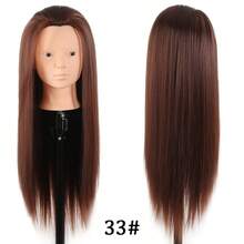 Training Head 20 Inch Jacques Synthetic Fiber Model Head Hair Styling Beauty Model Head Hairdresser Practice Training Teaching Head - View 11