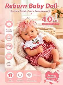 Boneka Reborn Realistis dari Karet Lembut, Tinggi 42cm, Boneka Reborn dengan Pakaian dan Aksesoris, Hadiah Pendamping, Kejutan Ulang Tahun, Cocok untuk Hadiah - MultiWarna - View 2