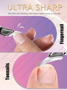 2/3/4pcs Nail Clipper Set, Angled Toenail Clipper, Ingrown Nail Clipper, Thick Nail Clipper With Debris Slot, Foot Care Tools, Toenail Scissors - Multicolor - View 3