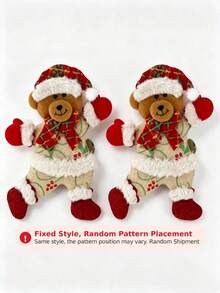 Christmas Curtain Tiebacks, Santa Claus Reindeer Bear Curtain Clips, Festive Holiday Drapery Holdbacks For Window Curtains, Christmas Home Decor, Easy Curtain Organizer, Random Pattern Placement - Multicolor - View 13