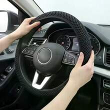 Car Steering Wheel Cover Universal With Elastic Band 37 38cm Breathable Non Slip For Daily Use And Long Distance Driving - Steering Wheel Cover - View 7