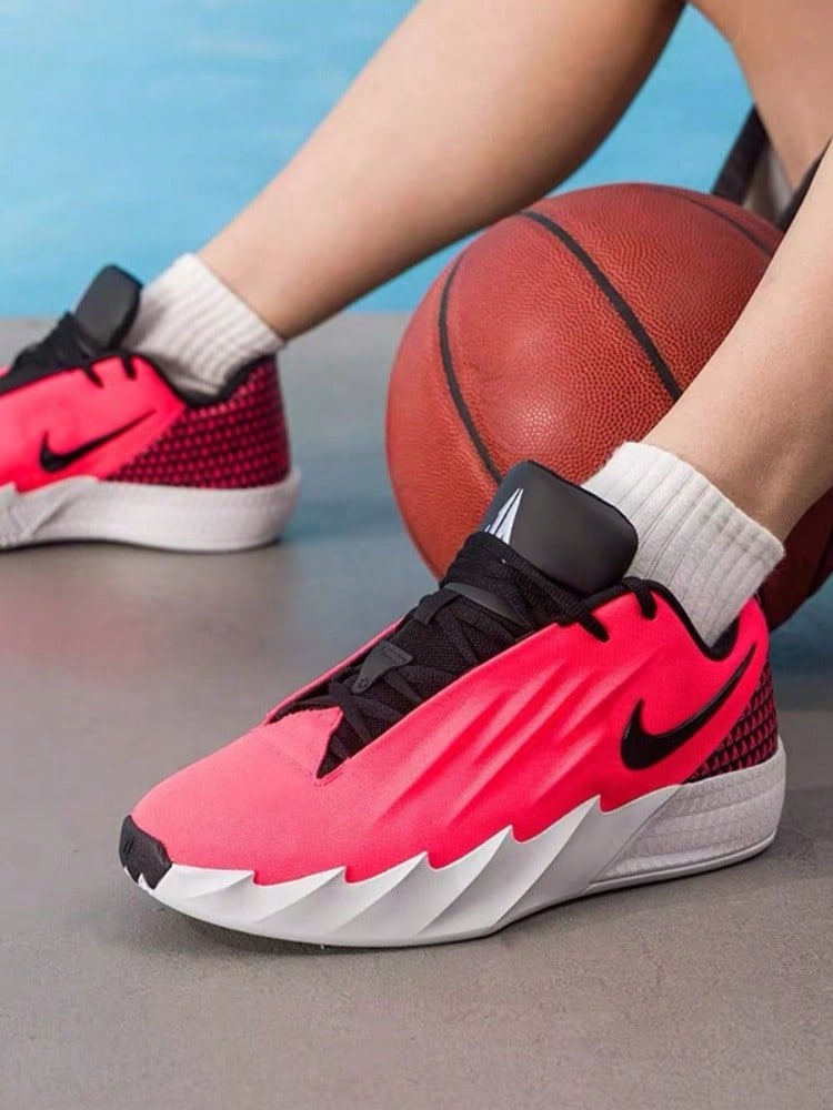 Sepatu Basket Nike Twelve Time EP Classic Everyday Low-Top, Pria, Warna Merah Muda Fluorescent - bubuk fluoresen - View 1