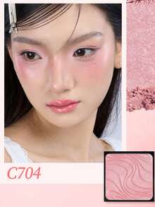 chéeryep Liberty Single Powder Blush C704, Refillable Magnetic System, Soft Matte & Shimmer Finishes, Smooth Blendable, Long-Lasting Not Fade, Lightweight, For Daily Use, GIFT - C704 - View 4