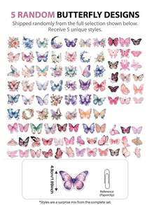 7pcs Butterfly Theme Birthday Party Decoration Balloon Set, 32-Inch Purple Number 0-9 Balloons, Colorful Butterfly Shaped Laser Balloons, 5pcs Butterfly Shaped Stickers (Random Style), Baby Shower, First Birthday, Baptism - View 3