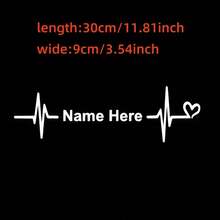 Customized Text Is Highly Suitable For Automotive Bumpers, Windows, Custom Stickers, Personalized Heart Rate Charts, Electrocardiograms, Name Stickers, And Vinyl Waterproof Materials. These Materials Are Durable And Long-Lasting In White Color. - A - View 10