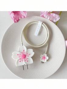 4pcs Colorful Floral Pattern Compatible With Apple 20w Fast Charger And Data Cable Protective Covers - Multicolor - View 6
