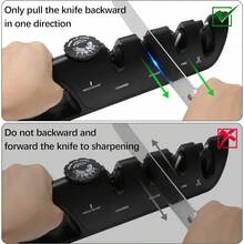 1pc Adjustable 4-In-1 Knife Sharpener,Fast And Efficient Kitchen Knife Sharpening Tool,Multi-Function Whetstone Kitchen Tool-Suitable For All Kitchen Knives,Easy To Use For Both Home Chefs And Professional Chefs - Black - View 5