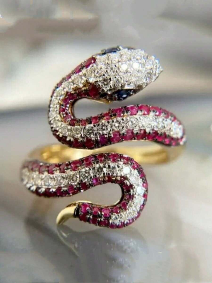 YOYO Gothic Snake Ring, Suitable For Daily Wear, Parties And Halloween