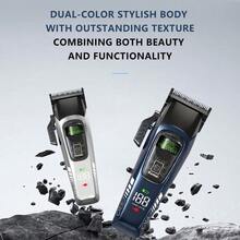 Kemei Professional Men's Electric Hair Clipper, USB Rechargeable With Charging Base, Long Battery Life Hair Trimmer, Powerful External Rotor Hair Clipper, Professional Hair Cutting Set, Suitable For Barbershop And Home Use, Men's Gift - View 5