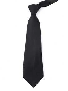 1PC Men's Minimalist Versatile 8cm Black Tie, Suitable For Daily Work, Weddings, Gatherings And Parties - Black - View 2