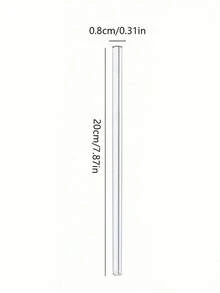 Heat Resistant Clear Glass Straws High Borosilicate Straight Straws Bent Straws For Drinks Cocktails Reusable Drinking Straws For Home Party Bar Travel Kitchen Essentials Accessories Autumn Kitchen Home Decor Back To School Supplies - Multicolor - View 17