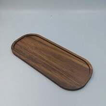 Fashionable Decorative Wooden Tray, Cosmetic Storage Tray, Perfume Holder Tray, Decorative Tray, Multi-Purpose Tray, Home Decor, Bathroom Decor, Room Decor, Suitable For Restaurant, Home, Room, Living Room, Bathroom, Meeting The Needs Of Various Users. - Brown - View 6