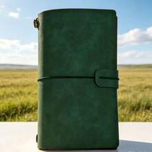 1pc Minimalist A6 Size Portable Leather Cover Notebook School Supplies - A6 - View 17