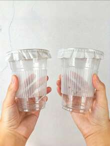 50/100/200pcs Leak-Proof Cup Lids - Spill-Proof Design, Sealed To Prevent Leaks, Suitable For Restaurant And Home Use, Takeout Supplies - Multicolor - View 4