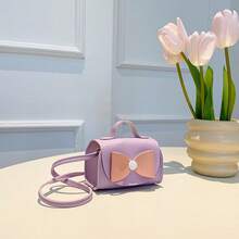 1pc New Bowknot Girl Crossbody Coin Purse PU Leather Handbag Shoulder Bag Teen Mini Small Bag - A - View 8