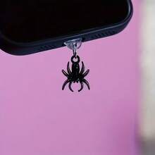 1pc Fashionable Personalized Spider Phone Dust Plug, Design, Durable Protective Cover - Multicolor - View 6