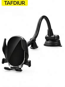 TAFDIUR 1pc ABS+Iron Alloy Material Gooseneck Flexible Suction Cup Car Phone Holder, Suitable For Dashboard Adsorption Installation, Freely Bendable, Stable And Shake-Free, Applicable For Driver Navigation/Music/Phone Calls And Other Scenarios - Multicolor - View 8