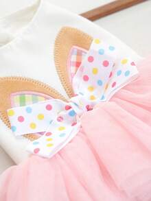 1PC Pet Clothes Small Dog Puppy Cat Cute Multi-Layer Mesh Tutu Dress Easter Polka Dot Rabbit Dress - Multicolor - View 6