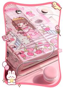1 Cute Waterproof Cover Material Notebook, Highly Attractive Girls Loose-Leaf Planner, Detachable Loose-Leaf Design, Portable Notepad, Spiral-Bound Detachable Notebook, Girly Style Planner (Random Color Shipped) - 1 Set - View 10