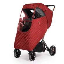 Baby Stroller Winter Snow & Rain Cover, Windproof & Warm Stroller Rain Cover, 3-Layer Thickened Protection Against Cold Air, Essential For Newborn Boys - Multicolor - View 8