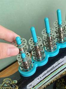 Magnetic Sewing Machine Core Holder - Plastic And Metal Core Storage Holder With Strong Magnetic Base For Orderly Access, Essential Sewing Accessories - Multicolor - View 4