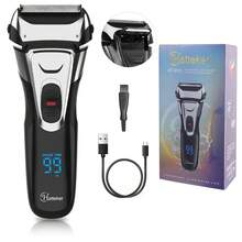 Hatteker 1pc Electric Shaver For Men, Portable Home Use USB Rechargeable Beard Trimmer, Dry & Wet Shaving Razor - Black - View 11
