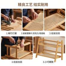Popular 2-Tier Desktop Organizer Rack For Sundries And Water Cups, Dormitory Kitchen Storage Shelf, Pastoral Style Room Decor - Ginger - View 5