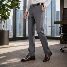 Men Suit Pants - Light Grey - View 10