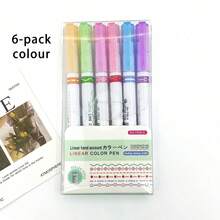 6pcs Flower-Shaped Fine Line Markers, Flower Roller, Essential Office Supplies For Note-Taking And Marking, Perfect For Back To School, Halloween And Christmas Gifts, Multi-Functional Writing Tools - Flower - View 6
