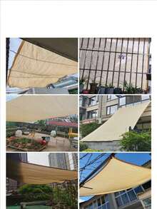 1 Set Balcony Sunshade Privacy Net, Garden Yard Plant Flower Shade Net Cover, Suitable For Balcony, Patio And Pool Fence; Apartment Balcony Shielding Net, Also Suitable For Yard, Porch And Chain Link Fence, Halloween - Yellow - View 6