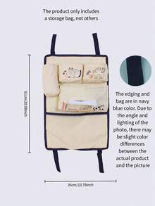 Multi-Pocket Car Seat Back Organizer, Baby Travel Storage Bag, Rear Seat Hanging Bag, Can Store Diapers, Bottles, Toys And Snacks - Multicolor - View 11