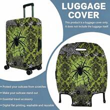 1PC / Flat Print Design / Luggage Cover (Only Luggage Cover, Not Including Luggage) / Suitable For 20 To 28 Inch Luggage / Made Of Thickened Fabric / Essential Accessory For Your Travel And Checked Luggage. - Multicolor - View 14