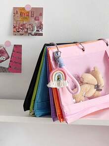 1pc PVC Oxford Fabric Rainbow Storage Bag Mini Toy Bag Travel Portable Cute Rainbow Storage Bag ﻿ - Multicolor - View 5