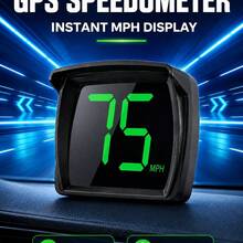 This New Car Head-Up Display Uses High-Definition LED Technology To Accurately Display Vehicle Speed. It Features A Built-In Sunshade, Supports USB Power, And Has High Cost-Effectiveness, Compact Design, And Easy Installation, Making It Suitable For A Wide Range Of Car Models. It Can Serve As A Car Speed Indicator System With A Clean And Smooth Display, A Minimalist Dashboard Design, And Reliable Performance, Making It A Digital Speedometer Suitable For Car Accessories, Car Enthusiasts, And Car Upgrades. - MPH - View 7