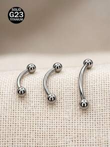 3PCS/10PCS Body Piercing Kit For Eyebrow,Rook Piercing G23 Titanium Banana Bar Eyebrow/Rook Jewelry At Home Self Body Piercer Kit - Multicolor - View 4