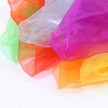 1Pc/2/4/6Pcs Juggling Scarf Silk, Dance Scarf Silk Performance Prop, Magic Scarf Performance Prop Accessory Gymnastics Accessory Decoration, Random Color - Multicolor - View 9