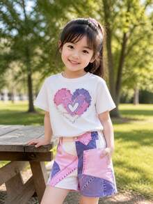 Tween Girls T-Shirt Co-Ords - Black - View 1