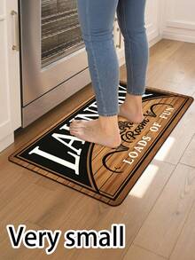 1pc American Vintage Wood Grain Letter Kitchen Floor Mat, Long Strip Doormat For Home Laundry Room Entryway Decor - Multicolor - View 10