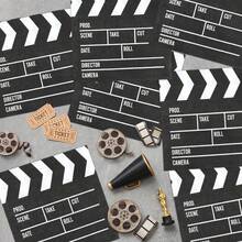 20/40pcs Movie Clapperboard Napkins, Movie Clapperboard Theme Party Decorations, Suitable For Birthday Theme Parties - Multicolor - View 6