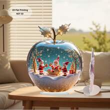 New Christmas Apple Warm Scene 2D Flat Printed Acrylic Standee Christmas Home Desktop Decor Gift Ornament - A - View 4
