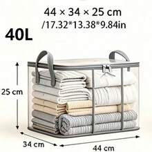 Foldable Storage Box With Handle, Zipper Storage Box, Suitable For Bedding, Clothing, Blankets, Home Bedroom, Dorm Space, Also As Laundry Basket Storage Box, Bedroom Decor, Back To School Storage Box - Multicolor - View 14