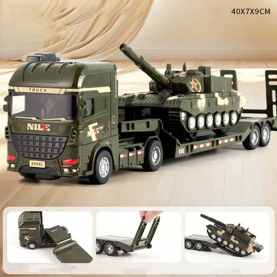 Kids Construction Vehicles - Army Green - View 1