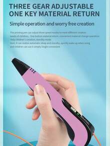 High Temperature 3D Printing Pen Set, Includes 12 Colors PLA Filament, Drawing Board With Base Paper Mold And Heat-Insulating Finger Sleeve - A - View 5