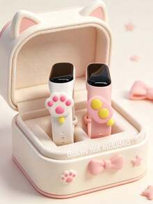 2pcs/Set Unisex Student Children Disposable Ocean Series LED White Light Electronic Wristband, Cute Cat Paw Popsicle Pendant - Multiple Combinations, Can Display Time And Date, Suitable For Back To School, Birthday, Christmas Gifts And Other Occasions - Multicolor - View 9