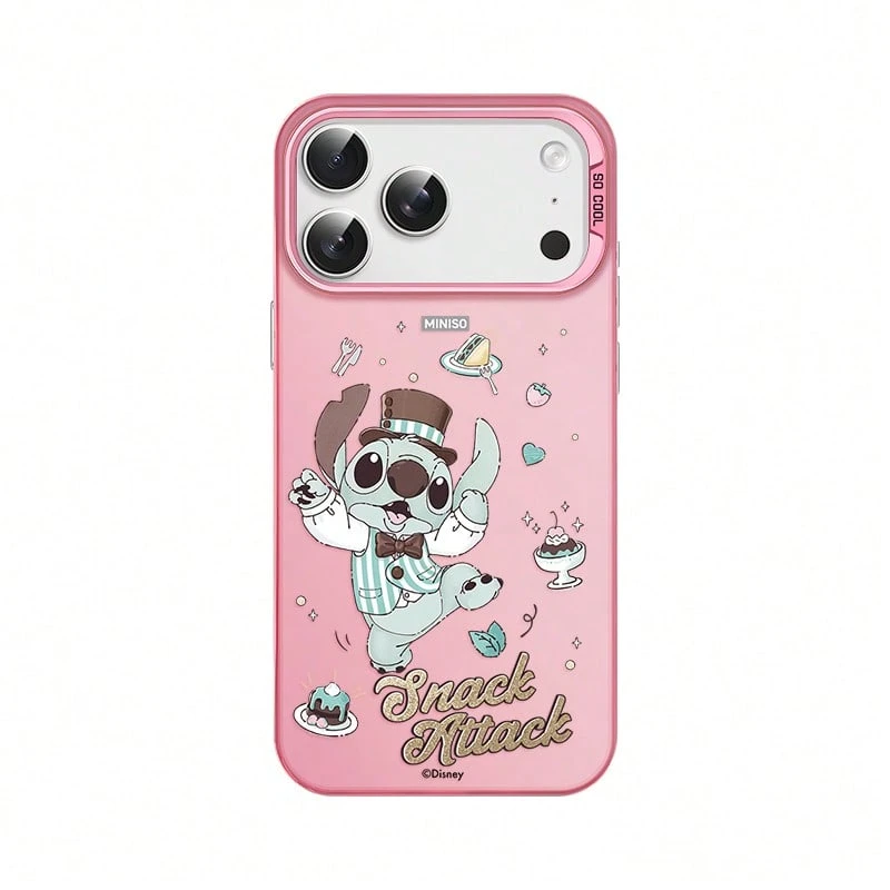 Disney Stitch「甜點主題」系列手機殼-可愛卡通風格女款,防摔保護殼,相容 iPhone 18 Pro、18 Pro Max、17、17 Air、17 Pro Max、16 Pro、16、15 Pro Max、15 Plus、14 Pro Max、14 Pro、13、13 Pro、12 與 11 - 粉色 - 查看 1