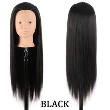 Training Head 20 Inch Jacques Synthetic Fiber Model Head Hair Styling Beauty Model Head Hairdresser Practice Training Teaching Head - View 10